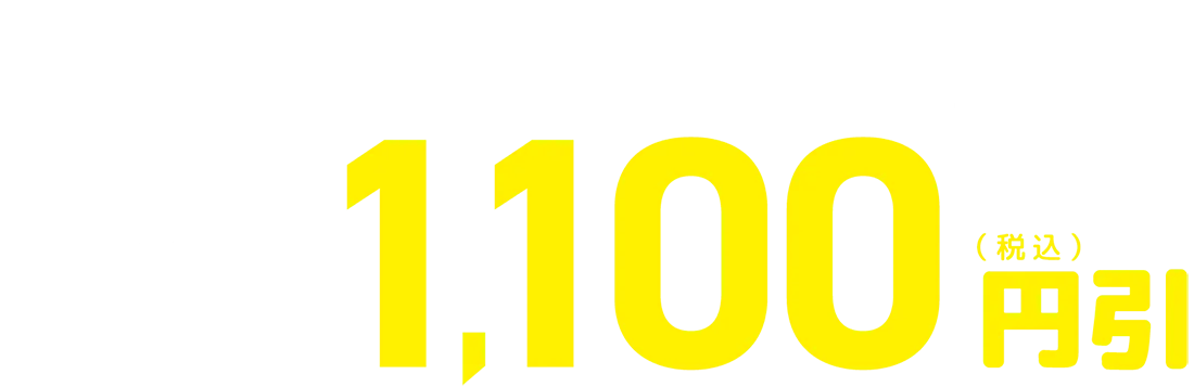 2本同時購入で、1,100円引き！